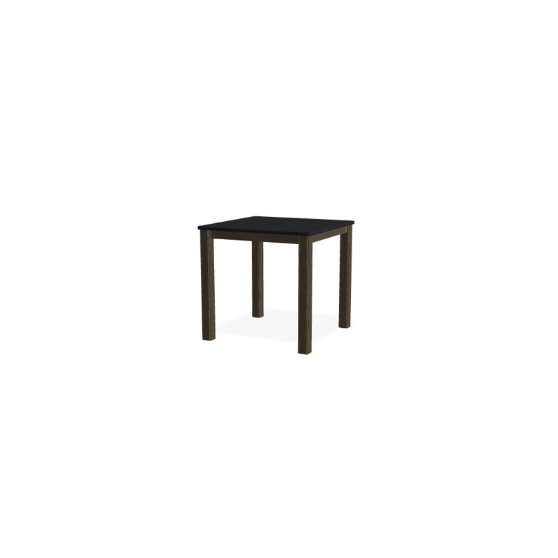 Robinett Square Metal Outdoor Side Table , 21'' in. W 21'' in. D, Black P70, Textured Beachwood