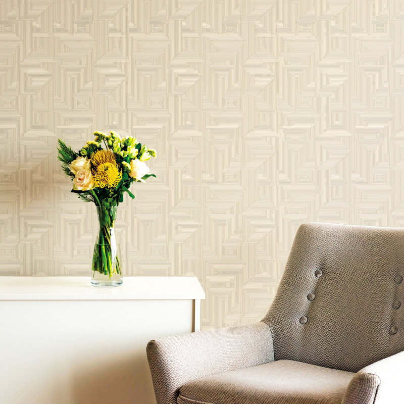 Zen 1000cm x 53cm Wallpaper Roll, Beige