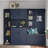 Multifunctional left-right combination hall cabinet (can be used separately) with storage and 4 hooks, storage cabinet/ hall tree 2 in 1 for living room, kitchen and hallway-488762794