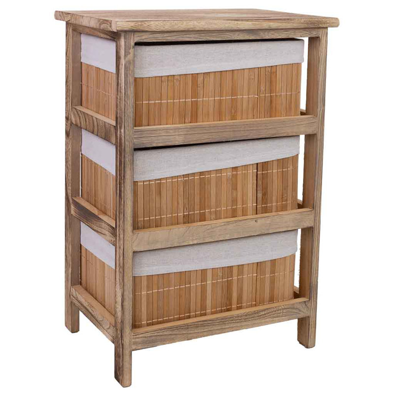Saveah 40cm W 3 - Drawer Chest of Drawers, Brown