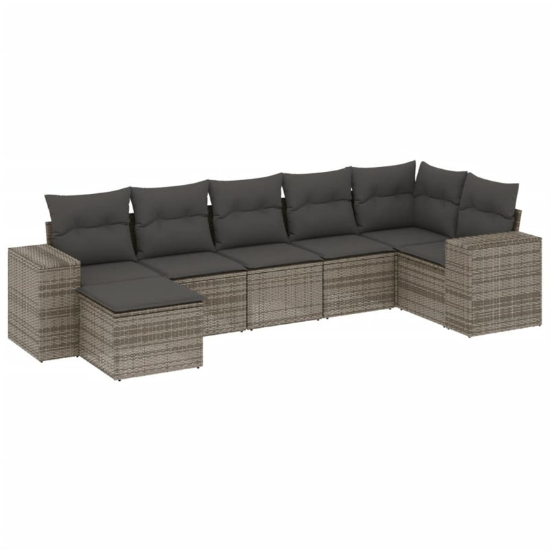 Ensemble de canapé modulaire en rotin PE 7 pièces Vidaxl