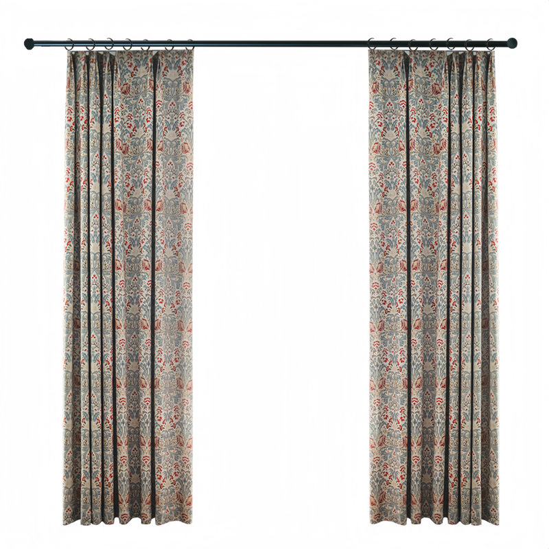 Kyle Cotton Blend Room Darkening Curtain Panel Pair, 50" W x 96" L