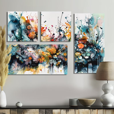 Captivating Boho Dance II - Art mural abstrait 4 pièces
