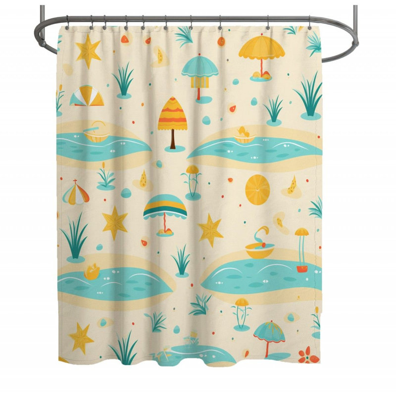 Rideau de douche Sherwinn Beach, H 83 po x l 70 po