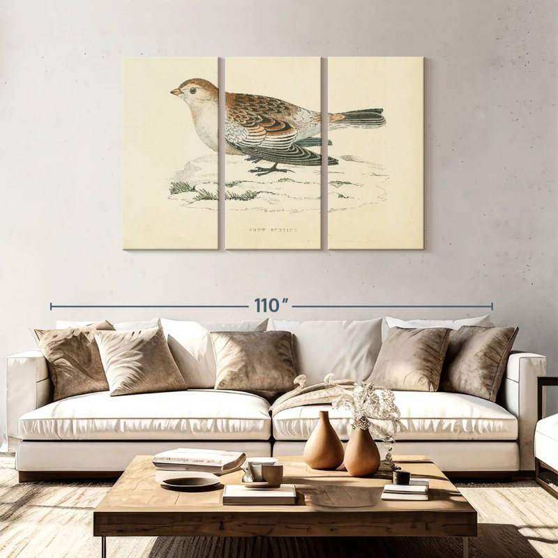Snow Bunting Print, 48" H x 74" W