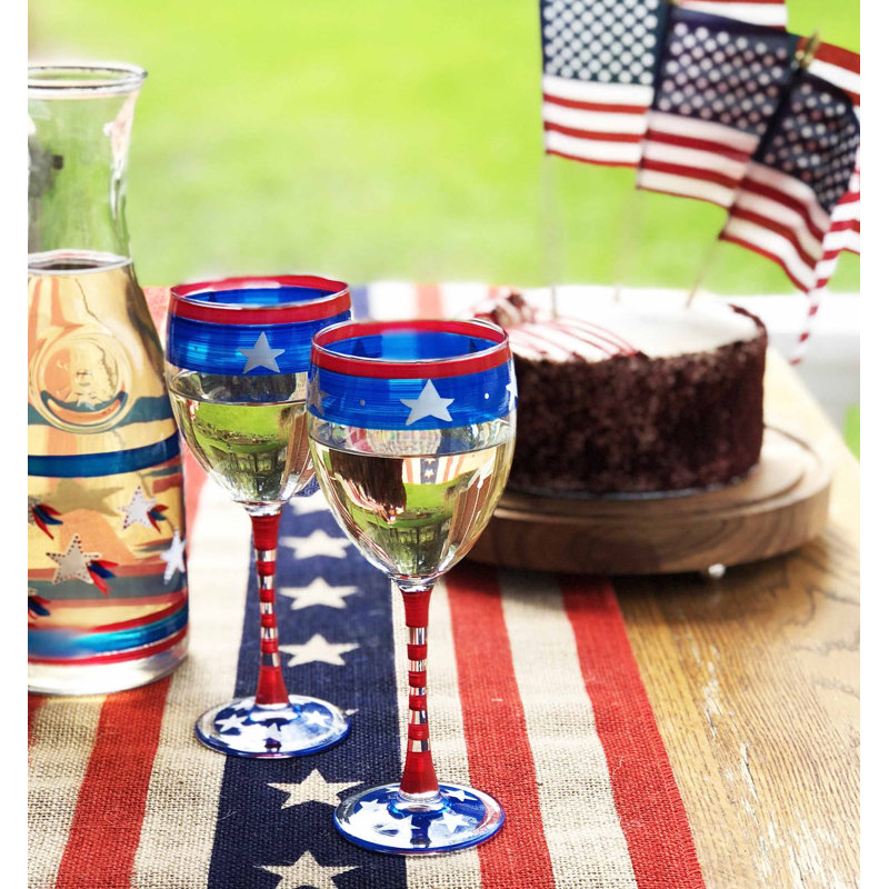 Verre à vin 11 po Patriotic
