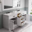 Hartford 72" Carrara White Marble Countertop Bath Vanity in Pure White with Faucet