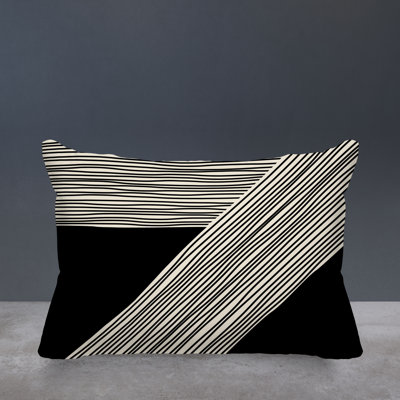Cassie Abstract Outdoor Reversible Throw Pillow