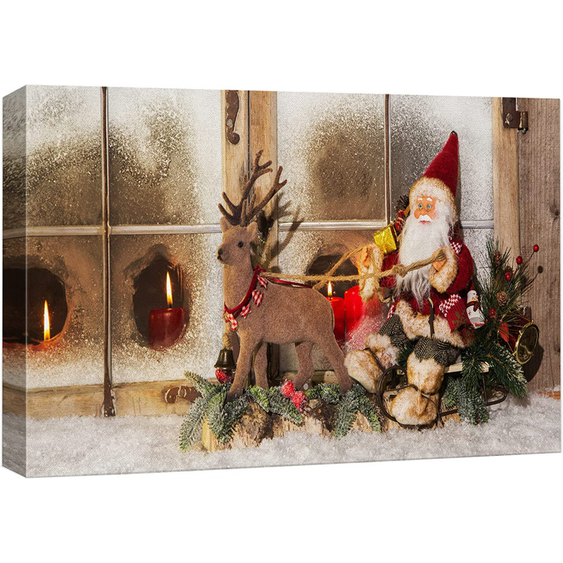 Célébration de Noël, impression, H 12 po x l 18 po, Toile tendue