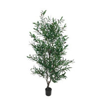 Gymax 2-Pack Artificial Olive Tree 6 FT Tall Faux Olive Plants for Indoor  and Outdoor 