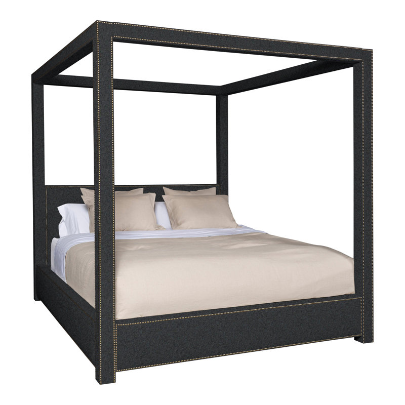 Eastwood By Thom Filicia Upholstered Canopy Bed, No, Queen, Ziggy Ink