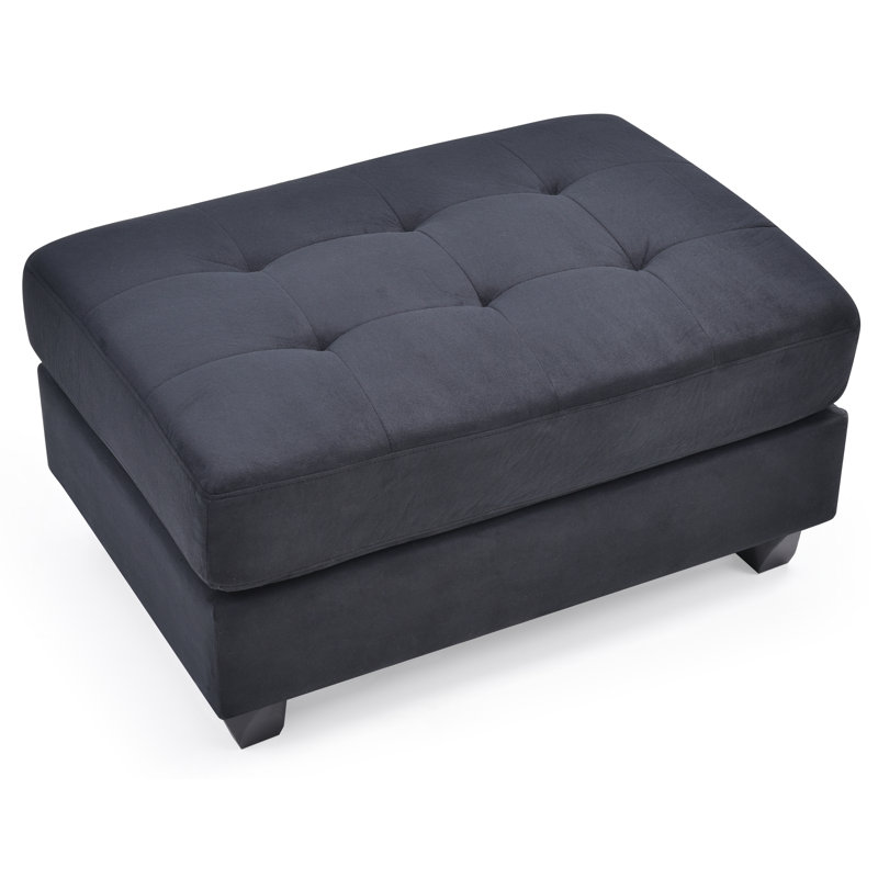 Malone Ottoman, Black, Black