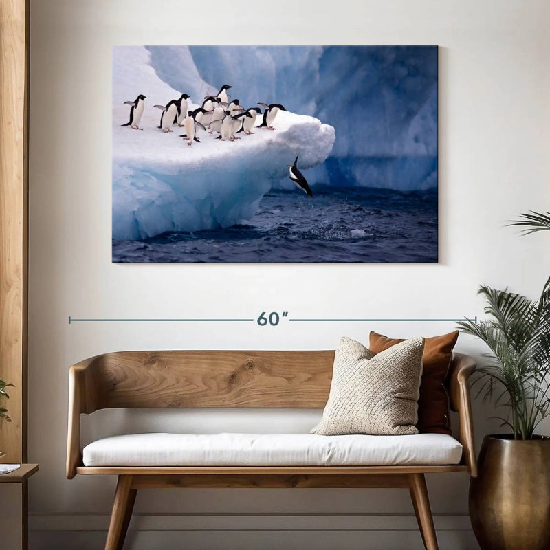 Penguins Brampt plongeant, H 32 po x l 48 po