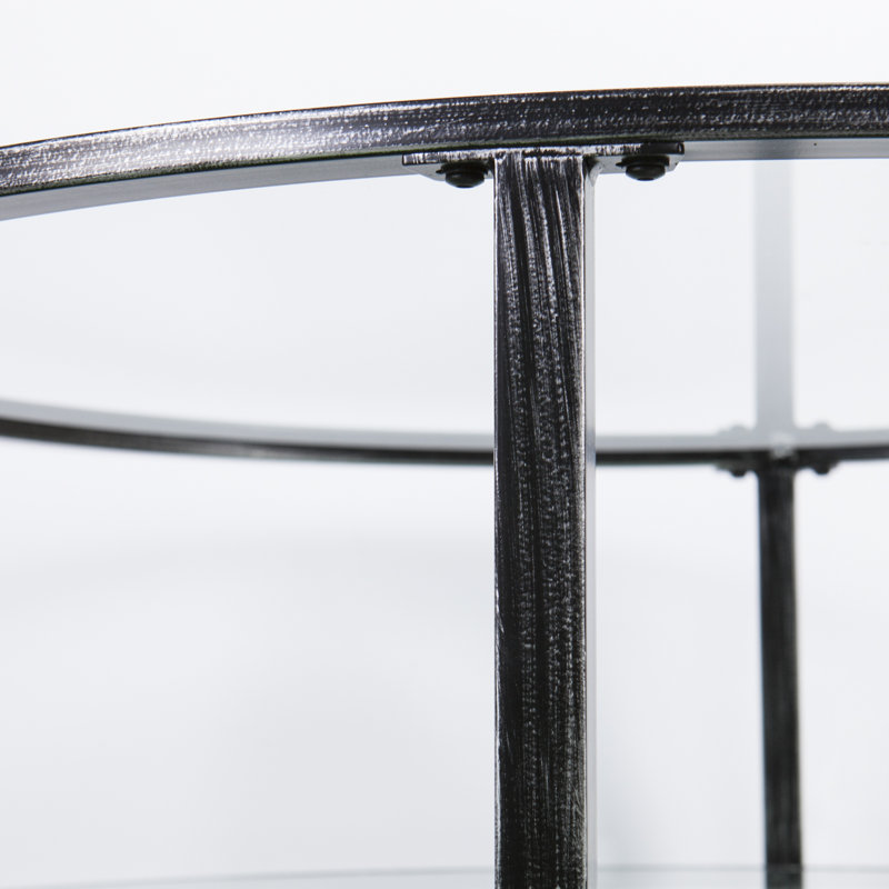 Table basse à 4 pieds avec rangement Jordyan, Noir