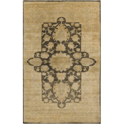 Bayles Oriental Hand Knotted Wool Cream/Light Gray Area Rug -  Darby Home Co, BBMT9251 41682199