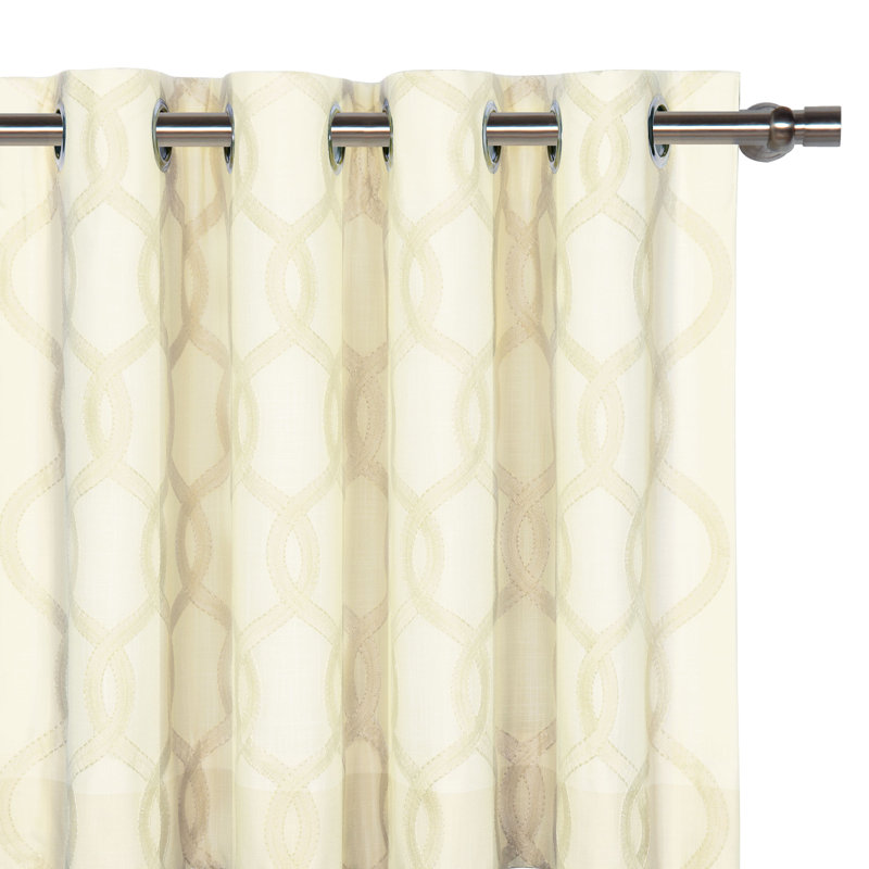 Gresham Room Darkening Curtain, 96" x 120", Snow