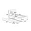 Lit plateforme tapissier en bois avec lit gigogne et tête de lit-1031538342-1031538343