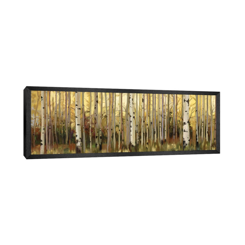 Forest Light by Allison Pearce - Panoramic Print on Canvas, Black Framed Canvas, 30.48 cm H x 91.44 cm W