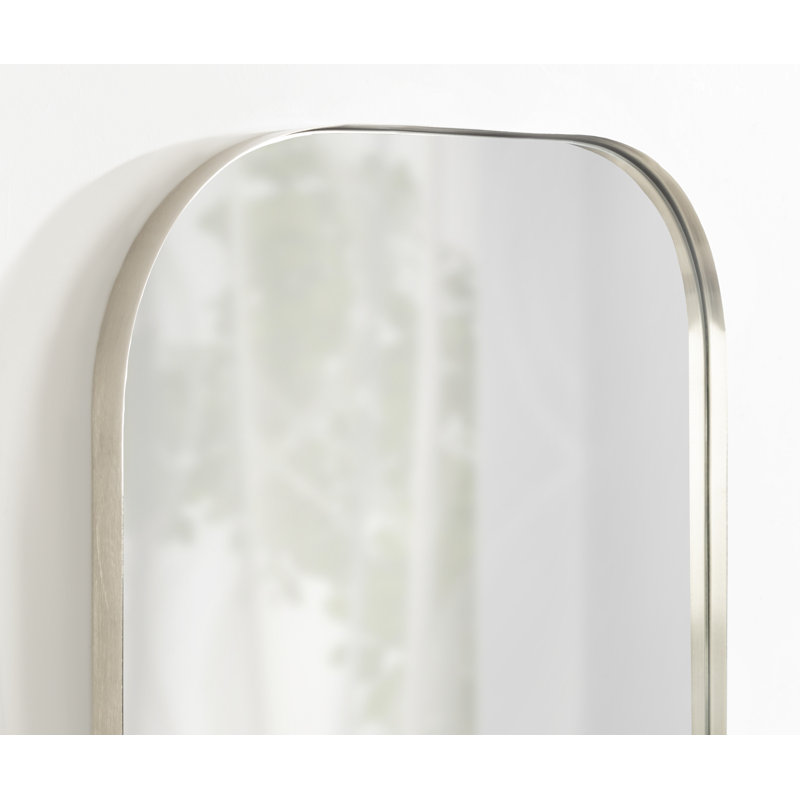 Miroir plat Slade, 30 po x 20 po, Argent