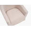 Fauteuil demi-tonneau pivotant en lin avec repose-pieds-733757787