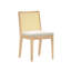 Chaise de salle à manger en bois massif à dossier en rotin Elio (ensemble de 2)-118037356