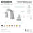 Kingston Brass Victorian Two-Handle 3-Hole Deck Mount Widespread Bathroom Faucet with Retail Pop-Up Drain-38808716