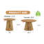 Table basse Win2win, table basse de style médiéval-moderne, placage de grain de bois, table basse ronde classique et ensemble de tables d'appoint, salon simple, table de centre de bureau