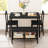 Dining Table Set For 4, Modern Kitchen Table With Chairs And Bench-440154552