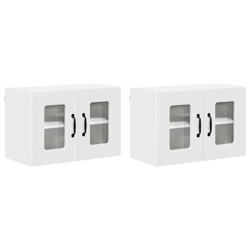 Vidaxl Kitchen Wall Cabinet With Shelf 2 Pcs White 60 X 31 X 40 Cm