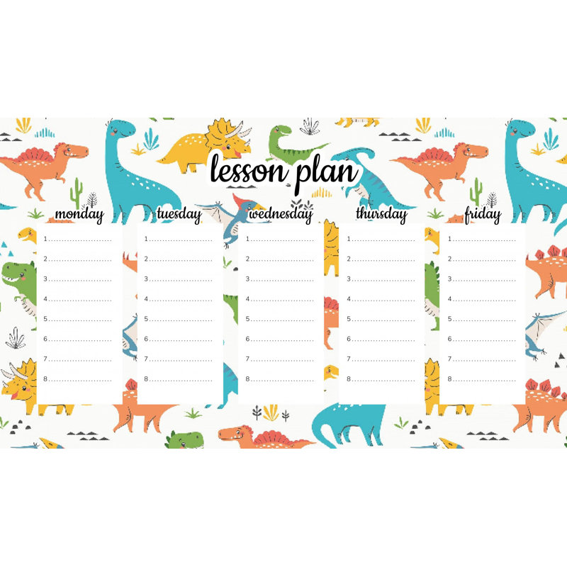Magnetic Lesson Plan Smiling Dinosaurs
