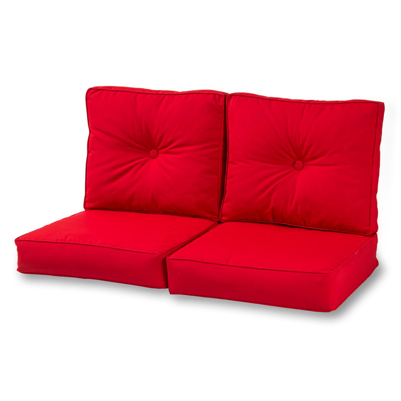 Sunbrella 4-Piece Deep Seat Cushion Set, Jockey Red