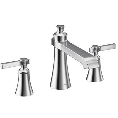 Double Handle Deck Mounted Roman Tub Faucet