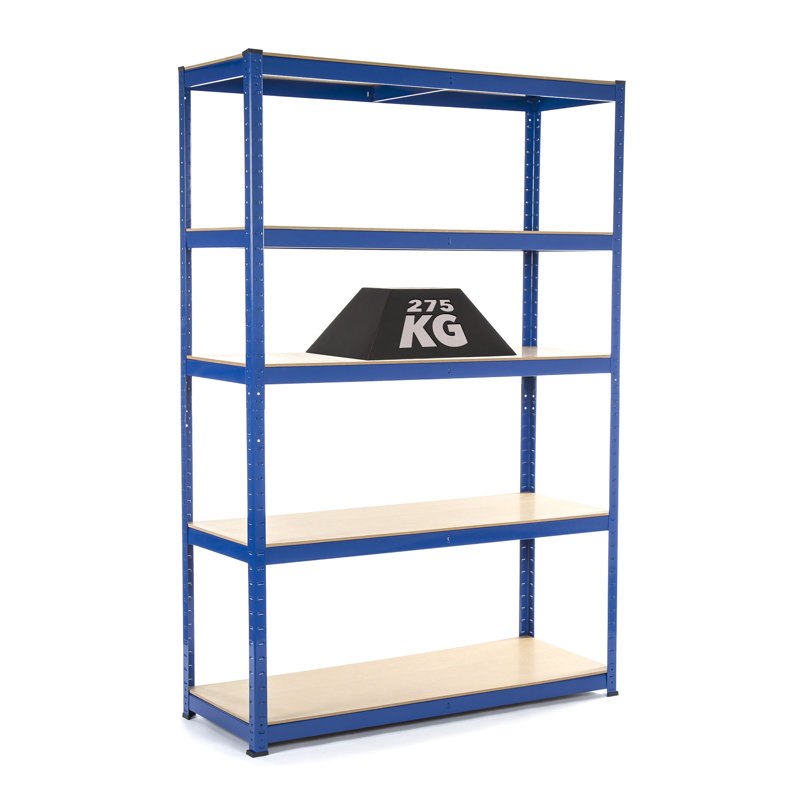 Meyerson Metal Shelving Unit, 180cm H x 120cm W x 45cm D