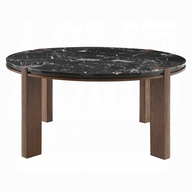 Lawson Round Dining Table W/marble Top