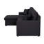 Canapé-lit modulaire réversible en tissu de lin noir l 82 po Sorrelle