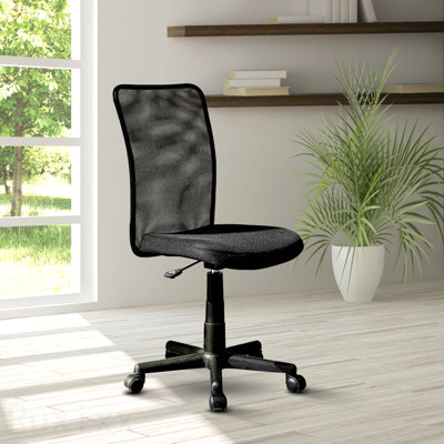 Chaise de bureau en filet noir