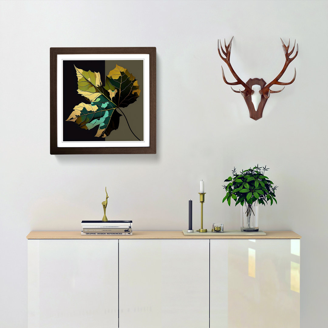 Ivy Leaf Pop - Single Picture Frame Print on Wood