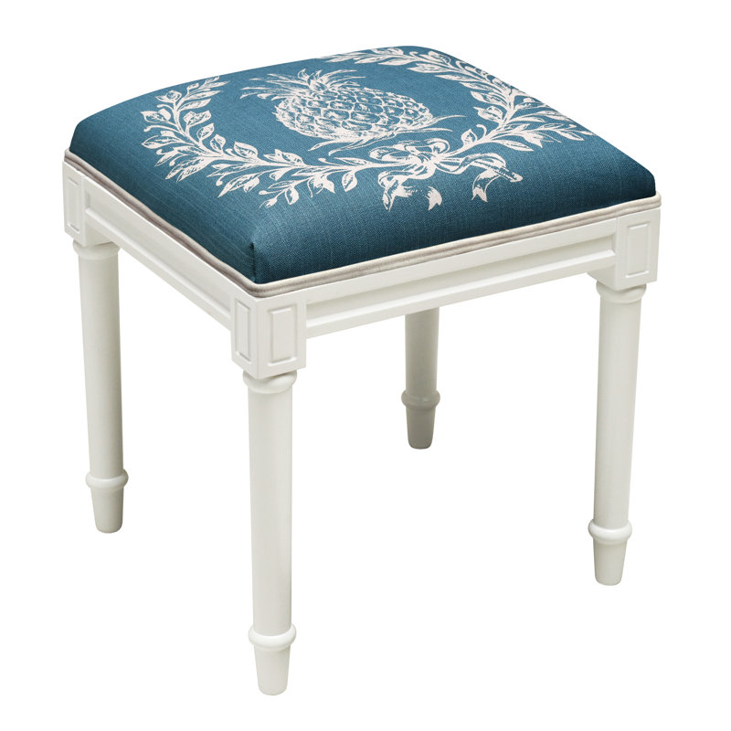 Tabouret de meuble-lavabo en bois massif Huntwood, Bleu marine