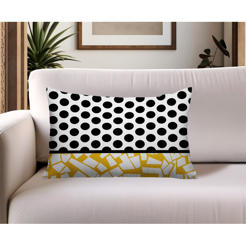 Oreiller rectangulaire réversible intérieur / extérieur Miva, Rectangulaire H 14 po x l 20 po, Jaune