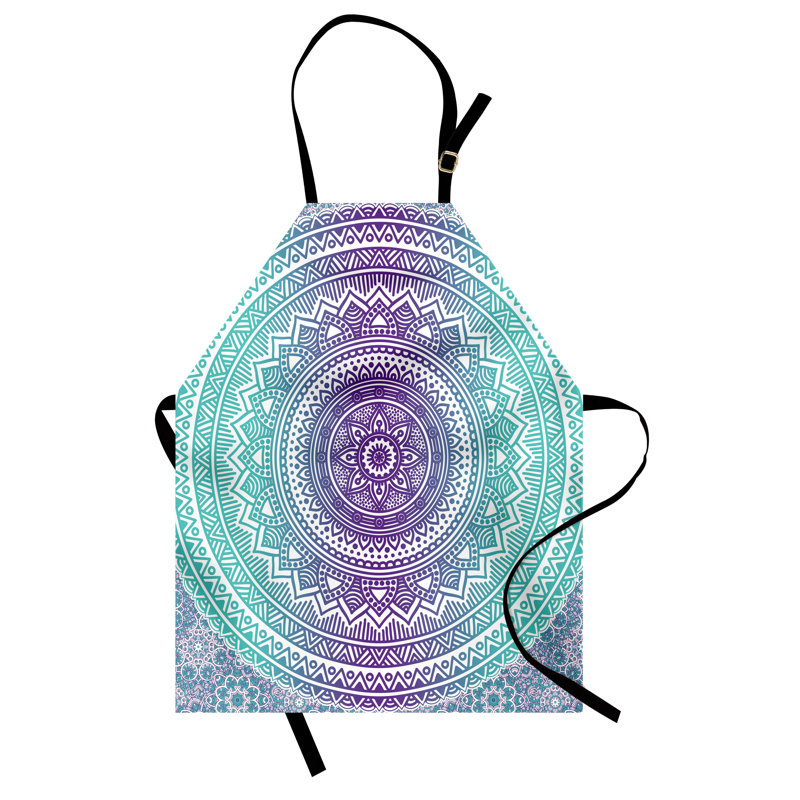 Tablier mandala, Bleu/mauve