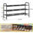 3 Tier Shoe Rack Made of Metal, Exquisitely Designed for Closets and Entryways-1206991546