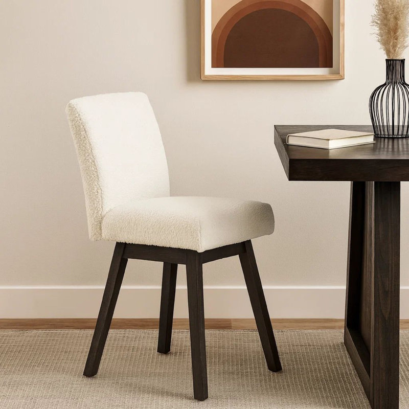 Ghy Swivel Upholstered Counter Stool, White
