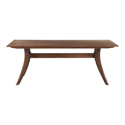 Dining Table, Solid American Walnut Wood, Rectangular, Seats 6