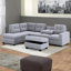 Canapé modulaire en L avec porte-gobelets et méridienne réversible Jessalynn-914829077