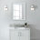 Plateau de meuble-lavabo simple 37 po avec lavabo en granite blanc Glacier