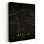 Golden Berlin Map Abstract Elegant Geometric Architecture City Wall Art Print 1 Piece Wrapped Canvas Wall Art-597421272
