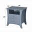 Table de chevet avec compartiment supérieur ouvert et 2 tiroirs, gris