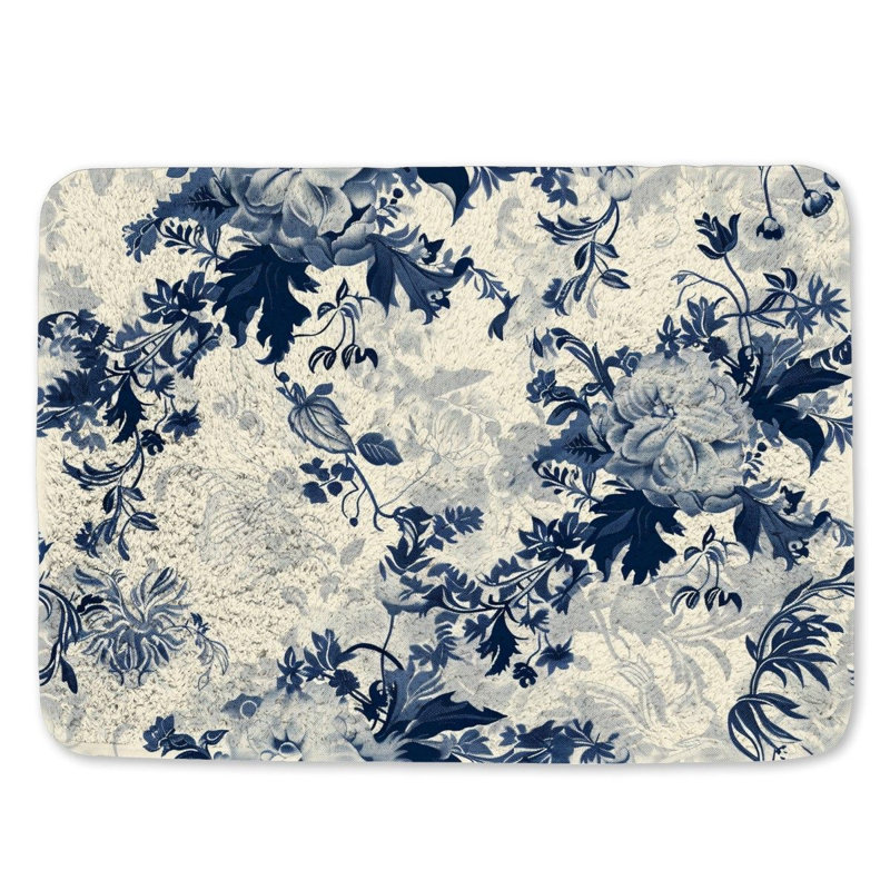 Eiliyah Microfiber / Microsuede Non-Slip Bath Mat, 17"W x 24"L