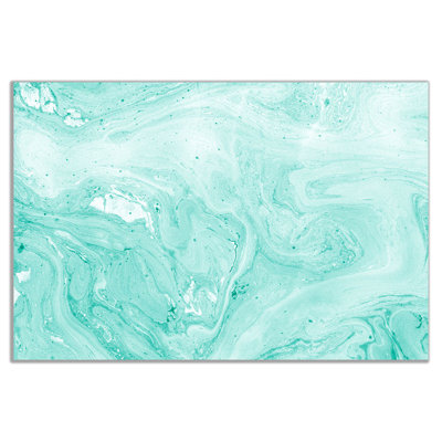Teal Marble - Wrapped Canvas Print
