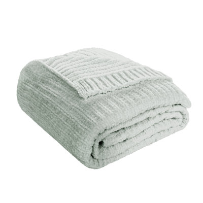 Soft Plush Lightweight Reversible Chenille Throw Blanket